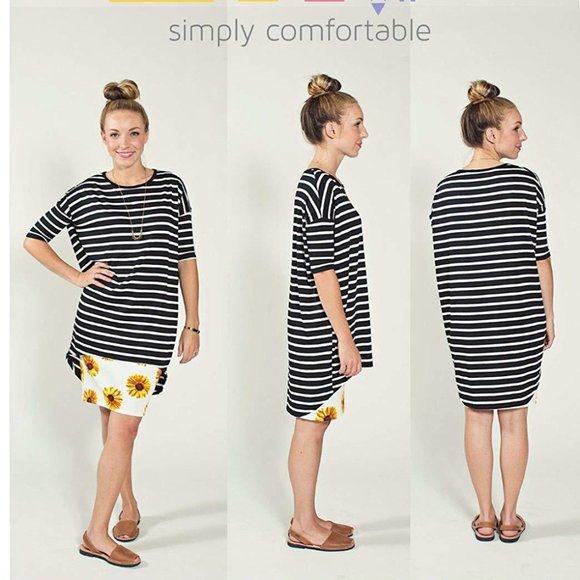 Patriot "Uncle Sam" Tunic Top LulaRoe IRMA Small USA Americana High Low Casual - Picture 5 of 8